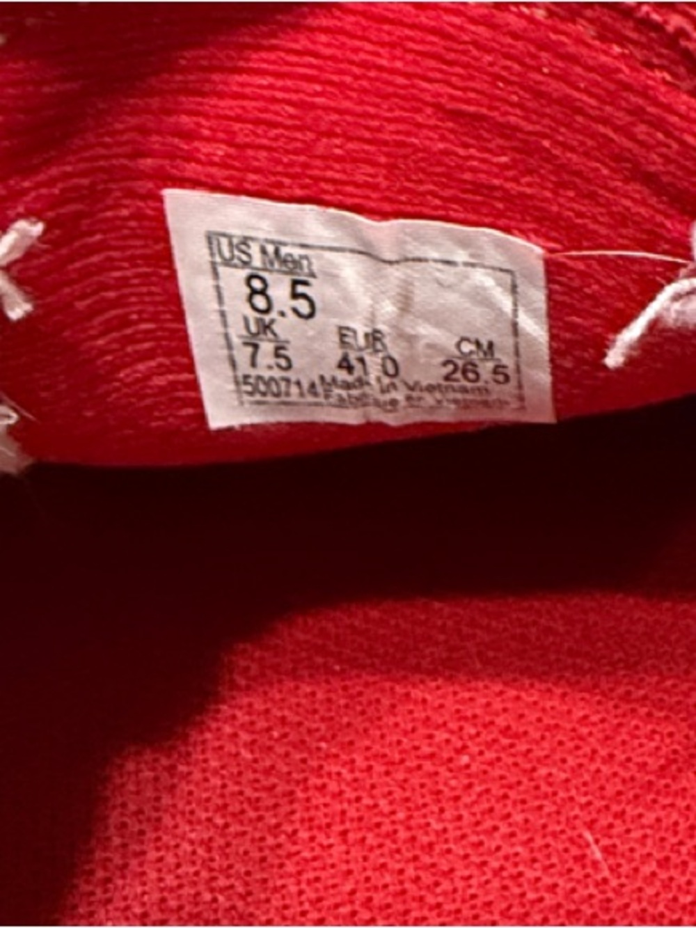 Vans Red Suede Slip-On Sneakers with White Sole - Picture 5 of 6